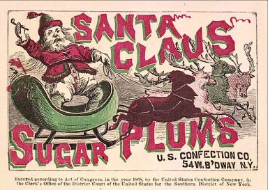 Santa Claus Sugar Plums in the public domain