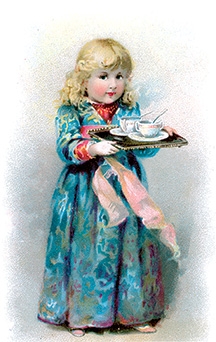 Victorian Girl serving soup (Dover Food & Wine)